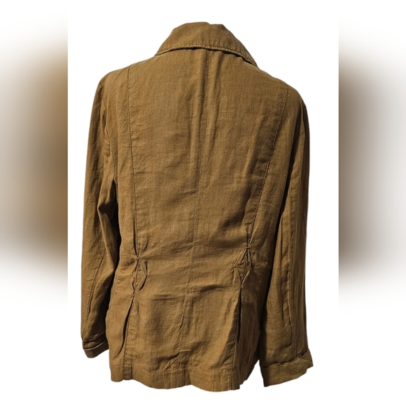 J. Jill | Classic Brown Linen Blazer - Picture 2 of 15